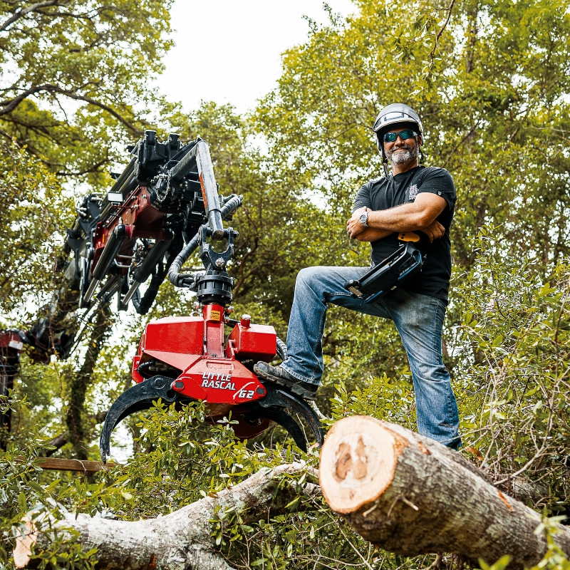 Mike Holston of Holston Tree Service performing professional tree removal in Pensacola, FL